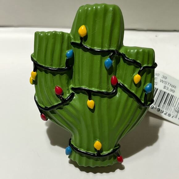 Cactus with Christmas lights napkin rings, NWT - Picture 2 of 9